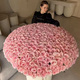 Корзина XL из ароматной пионовидной розы