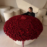Корзина XXL из красных роз