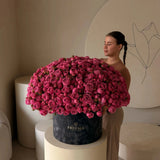 Піоновидна троянда у коробці